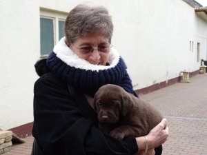 Sándor Zsuzsa Drazsé kölykével